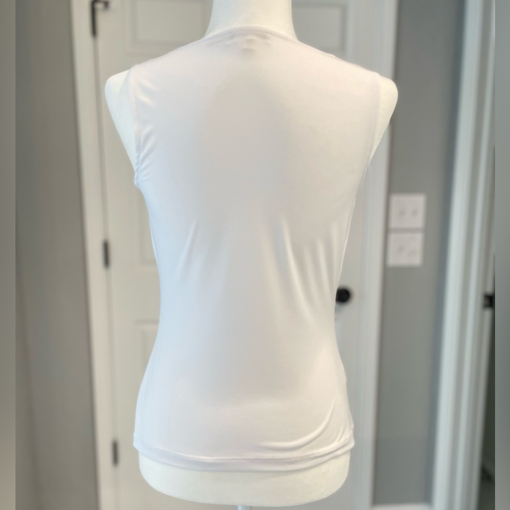 EUC Calvin Klein XS white sleeveless top with cowl neck - Picture 6 of 7